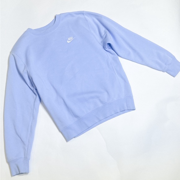 Like  🆕 Nike Men’s SPORTSWEAR CLUB FLEECE CREW - LIGHT MARINE/WHITE size:XS - Picture 1 of 10